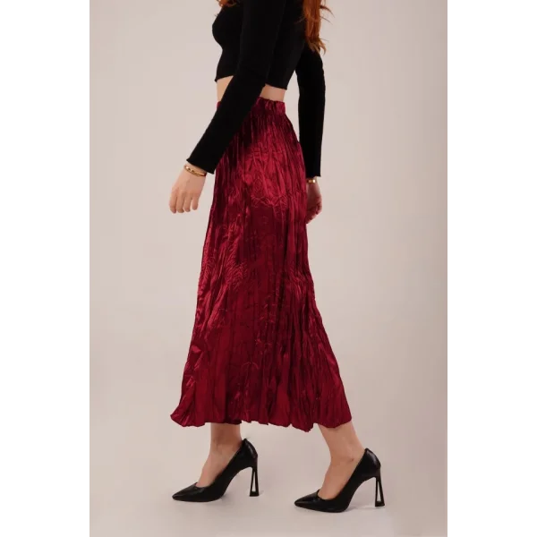 idi Boy Pileli aten Bordo Etek