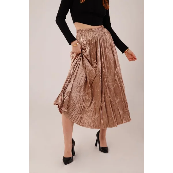 idi Boy Pileli aten Bronz Etek