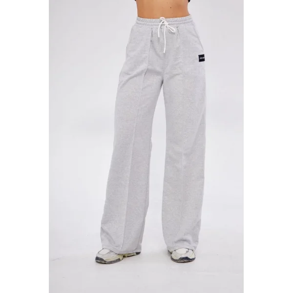 İki iplik Bol Paça Eşofman Pantalon - Gri