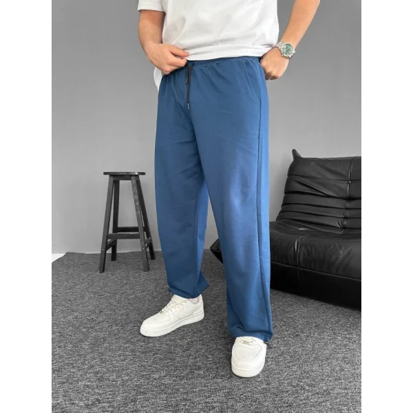 İki İplik Kumaş Baggy Alt Esofman - Turkuaz