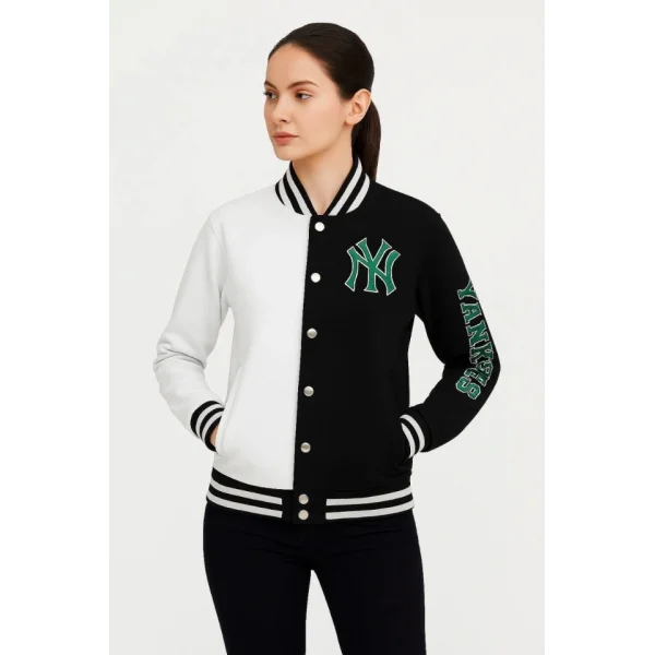 İki İplik Nakış İşlemeli Kolej Çeket  - Siyah