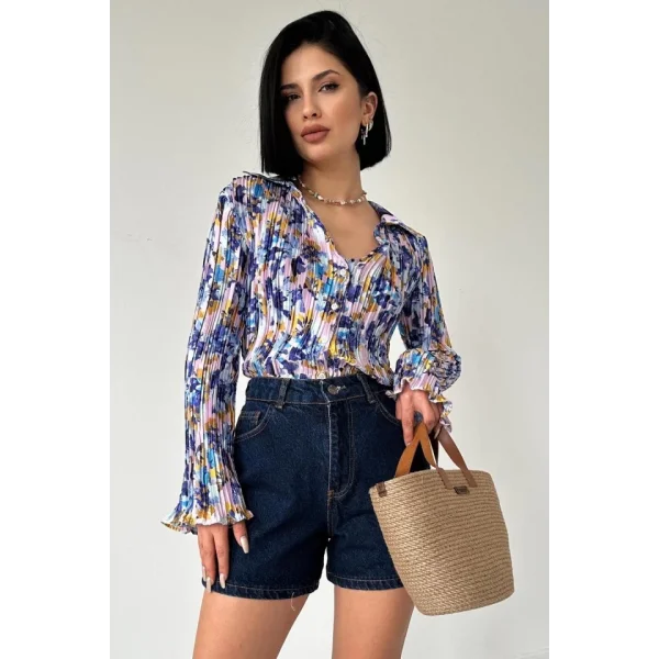 ila Piliseli Çiçek Desen Gömlek