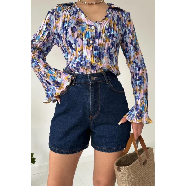 ila Piliseli Çiçek Desen Gömlek