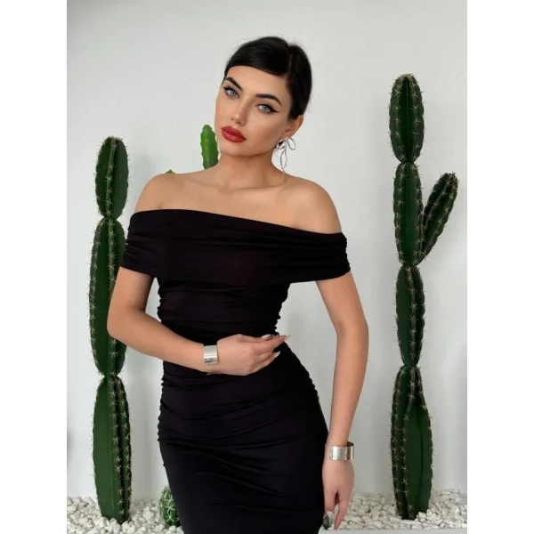 ilan adonna Yaka Kalem Elbise