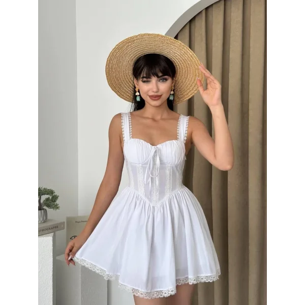 ille Arkası Bağlamalı Elbise