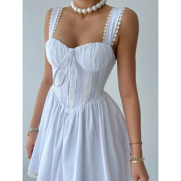 ille Arkası Bağlamalı Elbise