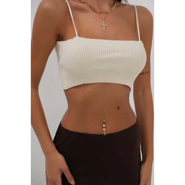 İnce Askılı Crop Top