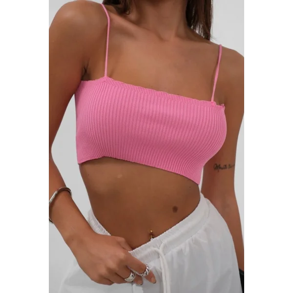 İnce Askılı Crop Top