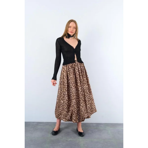 İnce Fitilli Hırka - Siyah