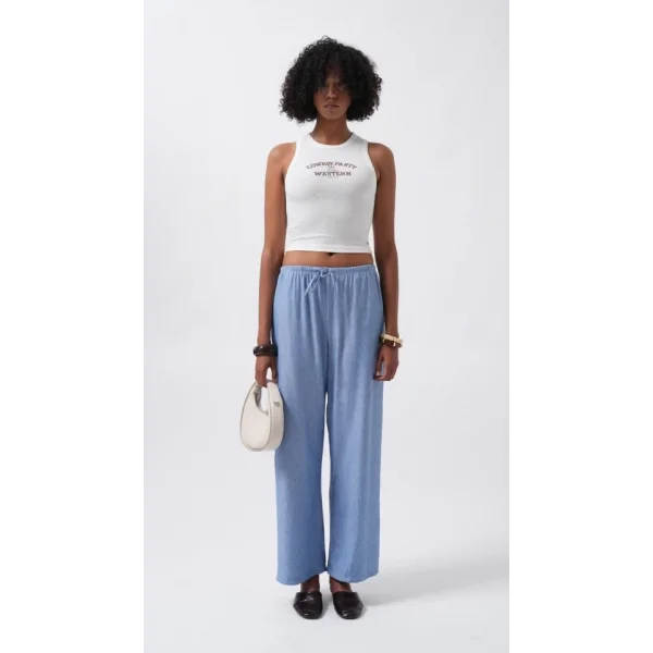 İnce Kemerli Bağcık Detay Pantolon