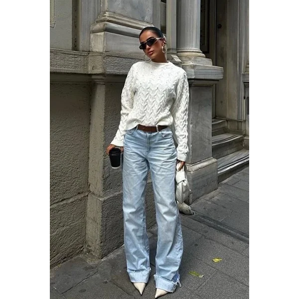 İnci Detaylı Kazak 1354