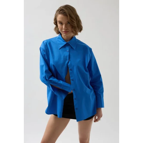 ırt Dekolteli Bağcıklı Gömlek