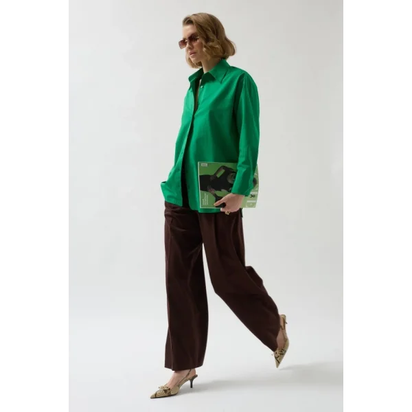 ırt Dekolteli Bağcıklı Gömlek