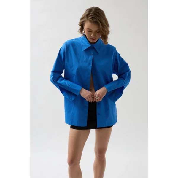 ırt Dekolteli Bağcıklı Gömlek