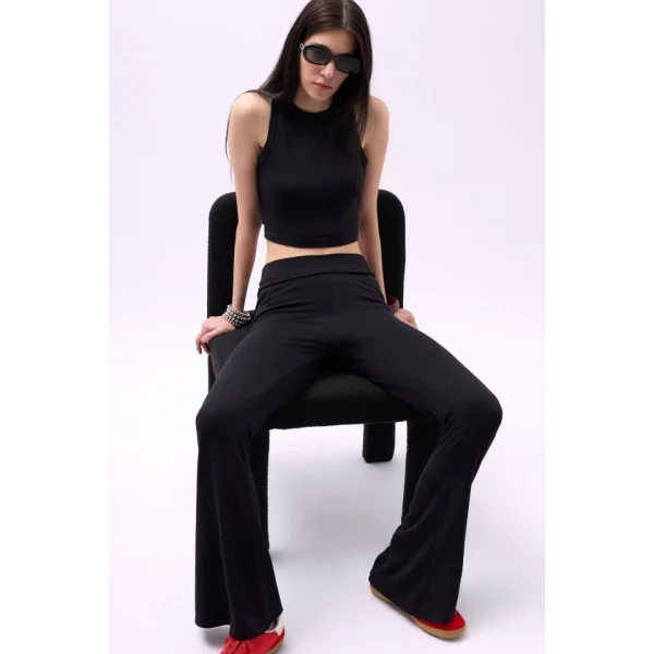 İspanyol Paça Yüksek Bel Tayt