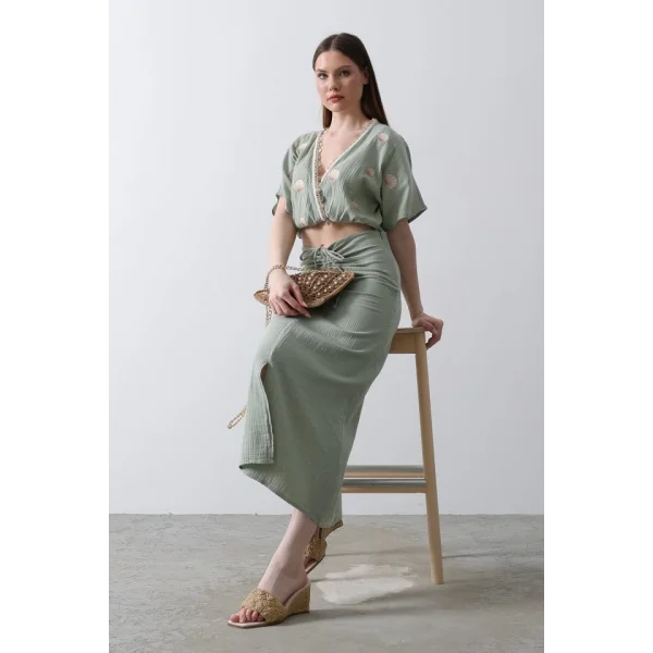 İstiridyeli üslin Takım  Haki