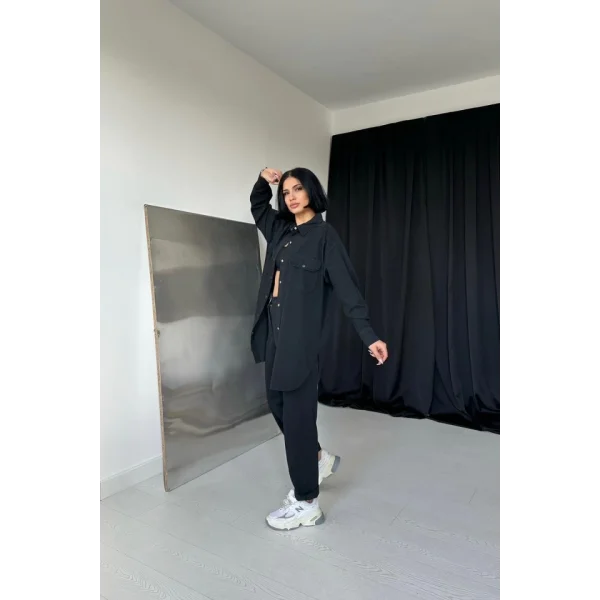 iyah Gömlek Ve Çıtçıtlı Pantolon Takım