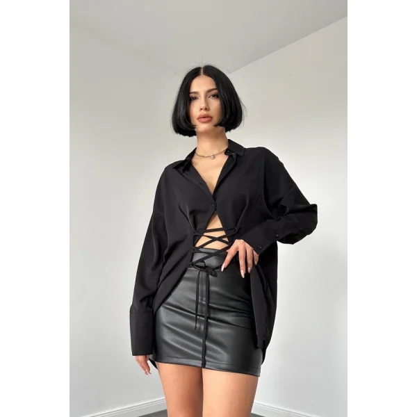 iyah Jesica Parçalı Bağcıklı Gömlek