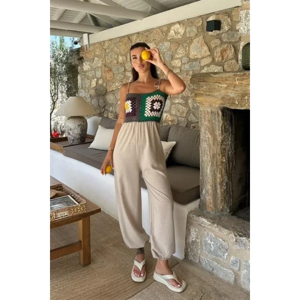 Jasmin Süzüneli Keten Tulum 1280-08