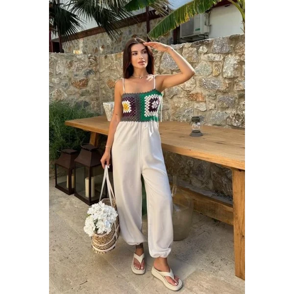 Jasmin Süzüneli Keten Tulum 1280-08