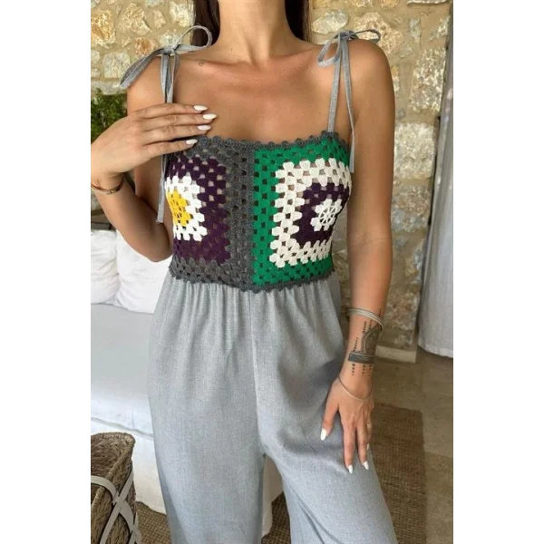 Jasmin Süzüneli Keten Tulum 1280-08