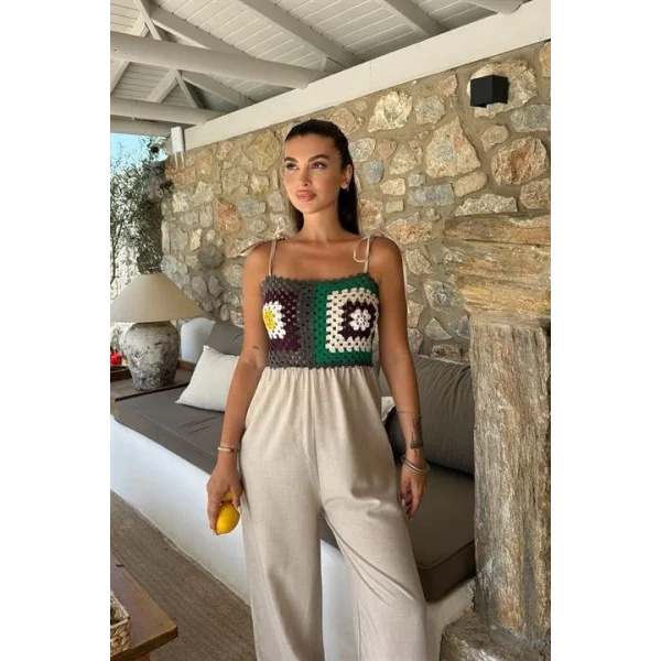 Jasmin Süzüneli Keten Tulum 1280-08