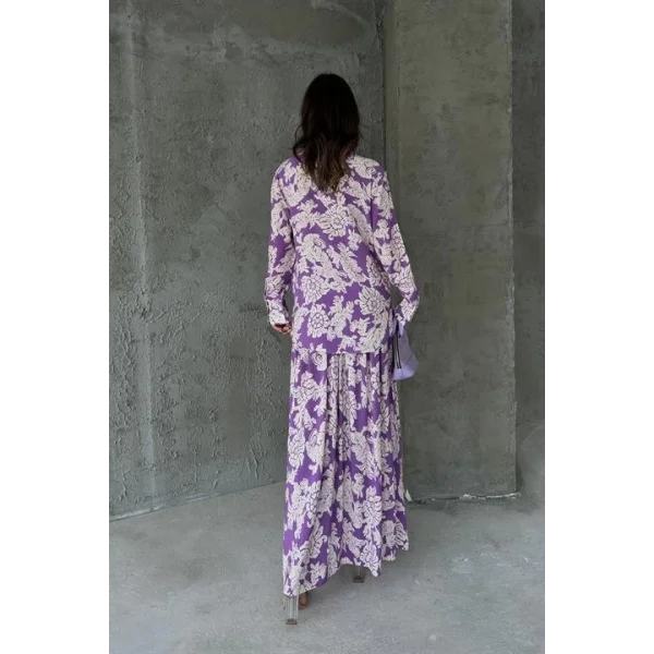 Jose Çiçek Desen Pileli Etek 4033-08