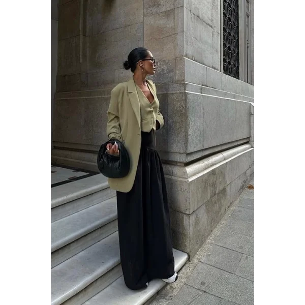 Josie Büzgülü Uzun Etek 4039