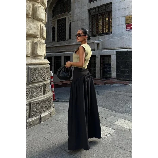 Josie Büzgülü Uzun Etek 4039