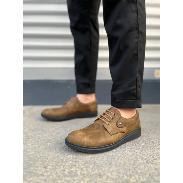 JY0610 Clasico Bağcıklı Cilt Erkek Günlük Klasik Ayakkabı CST - Camel