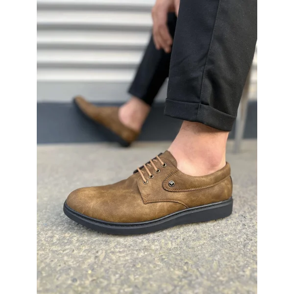 JY0610 Clasico Bağcıklı Cilt Erkek Günlük Klasik Ayakkabı CST - Camel