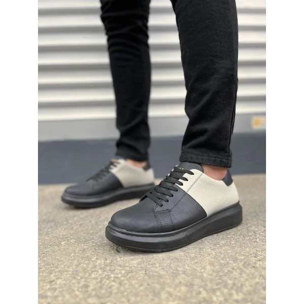 JY151 Boost Bağcıklı Cilt Süet Erkek Günlük Sneaker Ayakkabı CSST - Siyah/Gri