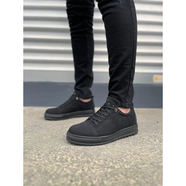 JY152 Cool Bağcıklı Süet Erkek Günlük Spor Klasik Ayakkabı SST - Siyah