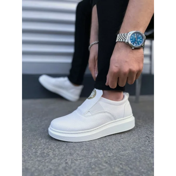 JY161 Hippo Bağcıksız Cilt Erkek Günlük Sneaker Ayakkabı CBT - Beyaz
