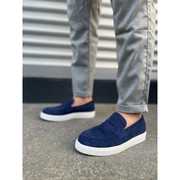 JY180 Estilo X Bağcıksız Süet Erkek Günlük Spor Klasik Ayakkabı SBT - Lacivert