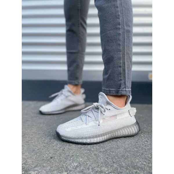 JY305 Pulse Bağcıklı Triko Kumaş Erkek Günlük Spor Ayakkabı TGT - Gri