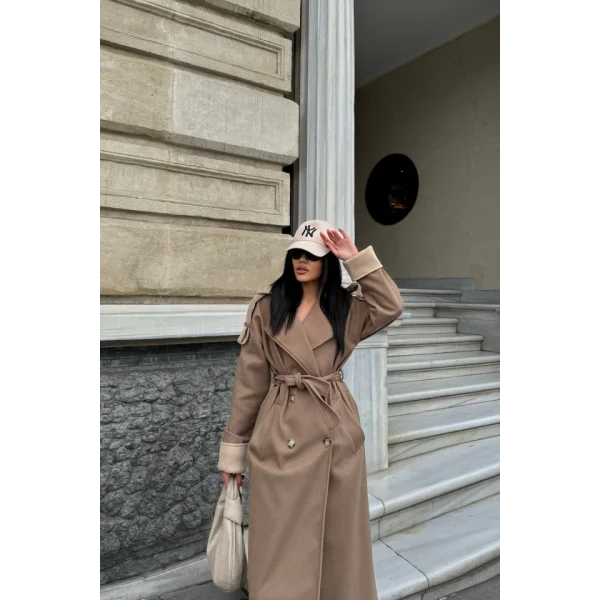 KABAN YAKA VE ANŞET BEJ RENGİ  Vizon