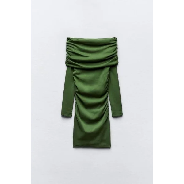 Kadın adonna endil Yaka Fırsat ürün Büzgülü ini Elbise