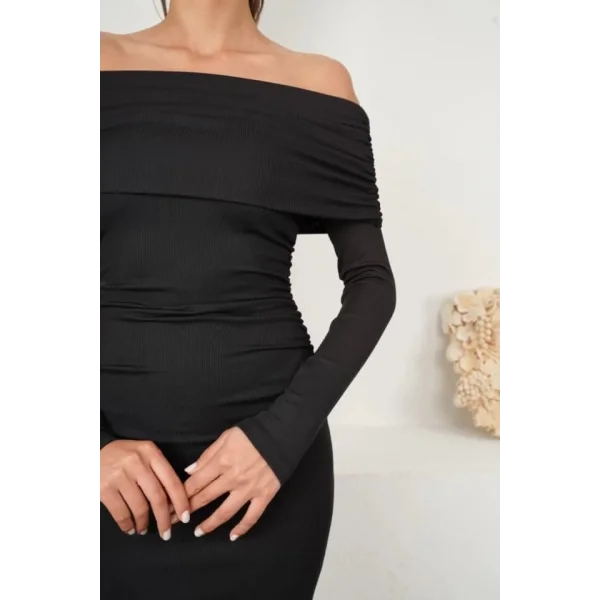 Kadın adonna endil Yaka Fırsat ürün Büzgülü ini Elbise