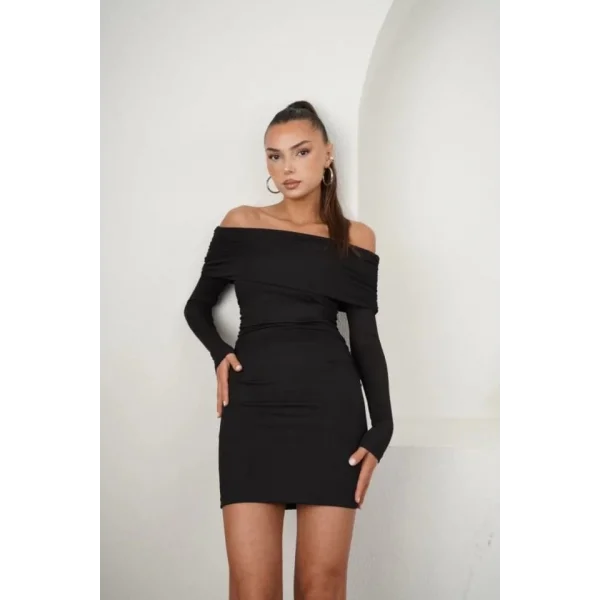 Kadın adonna endil Yaka Fırsat ürün Büzgülü ini Elbise