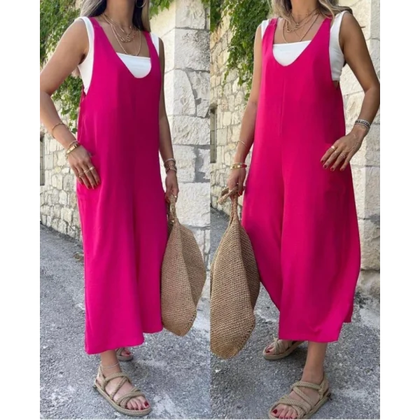 Kadın Aerobin Kumaş Cepli Tulum