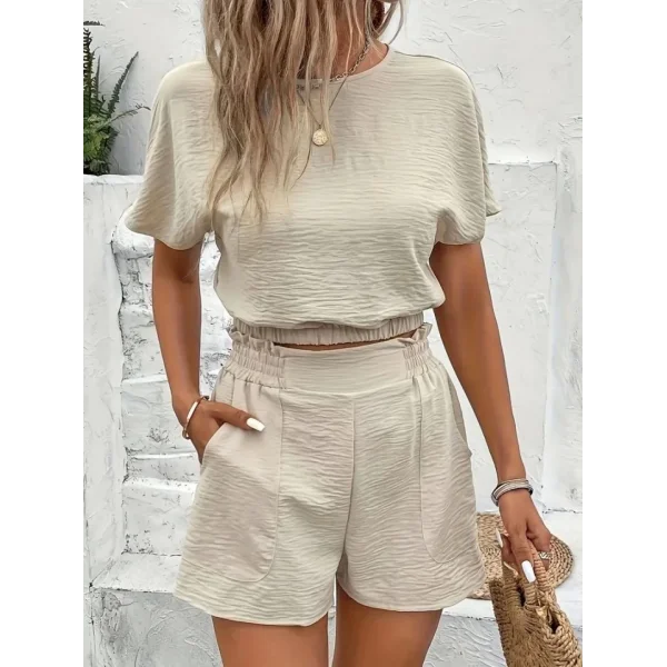 Kadın Aerobin Kumaş şort Takım