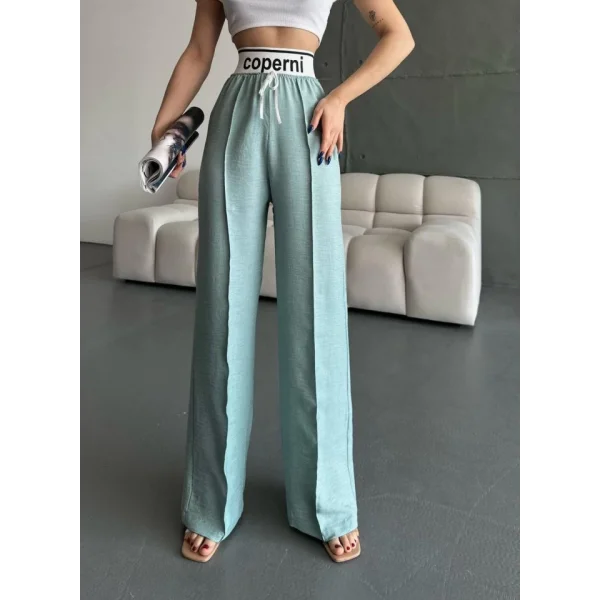 Kadın Aerobin Kumsş Yüksek Bel Bol Kesim Gipeli Pantolon