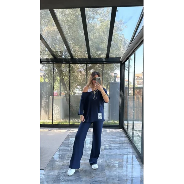 Kadın Asimetrik Kesim Arma Detay Atlet Dahil üçlü Takım