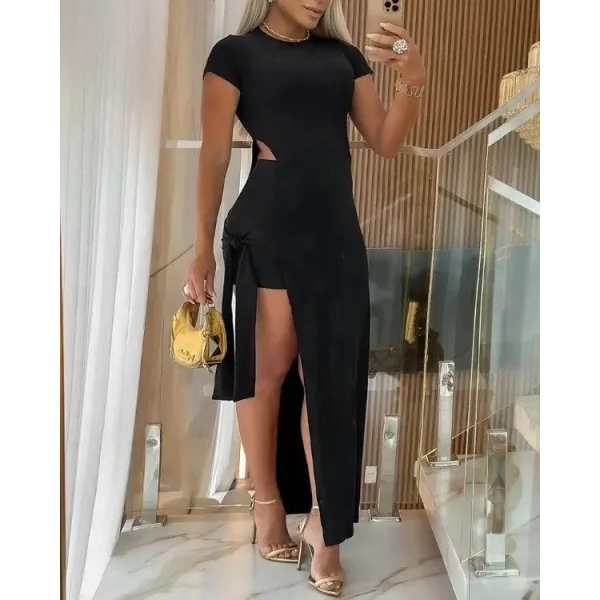 Kadın Asimetrik Kesim üst Ve şort Viskon Ikili Takım