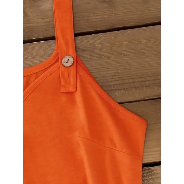 Kadın Askı Ve Yaka Düğme Detay Viskon Bluz