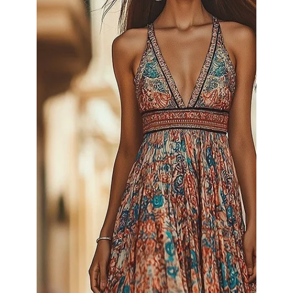 Kadın Askılı Derin Göğüs Detaylı Asimetrik Detaylı Süprem Elbise