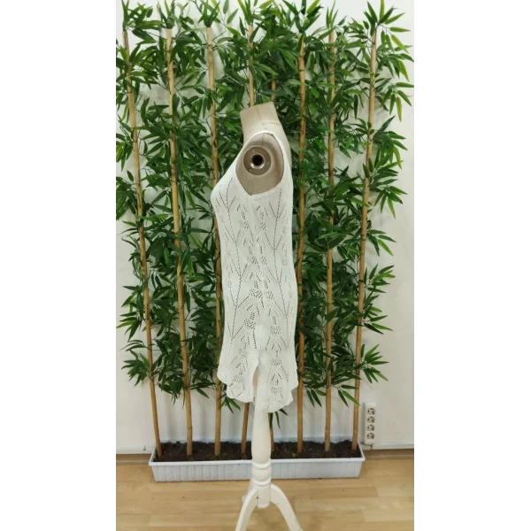 Kadın Askılı Desenli Yandan Yırtmaçlı Triko Elbise