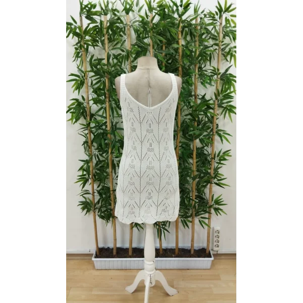 Kadın Askılı Desenli Yandan Yırtmaçlı Triko Elbise