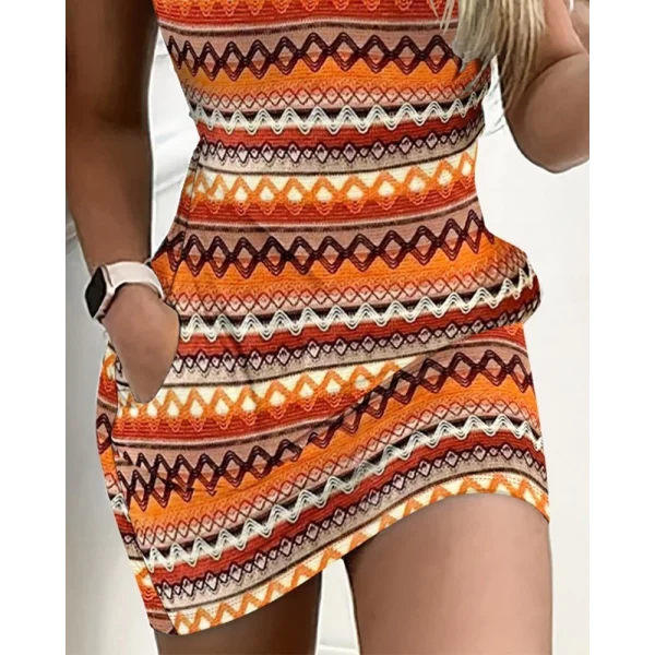 Kadın Askılı Fermuarlı Cepli Süprem Mini Elbise